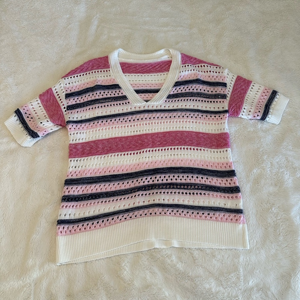Striped Sweater Shirt | Size M